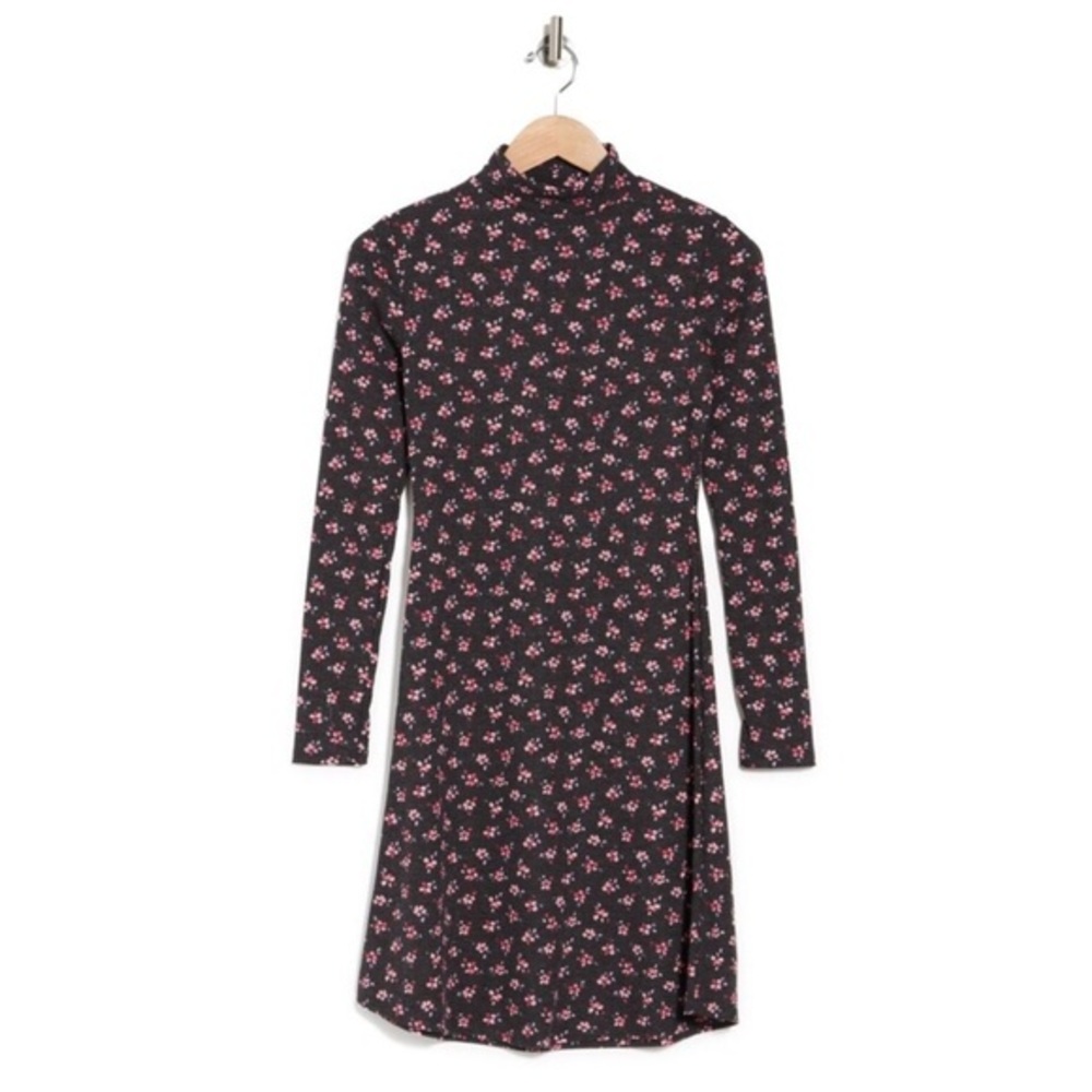 🆕 Velvet Torch Black and Pink Floral Dress. L. NWT💥💥